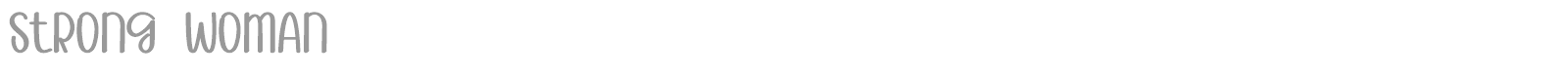 Strong Woman font preview